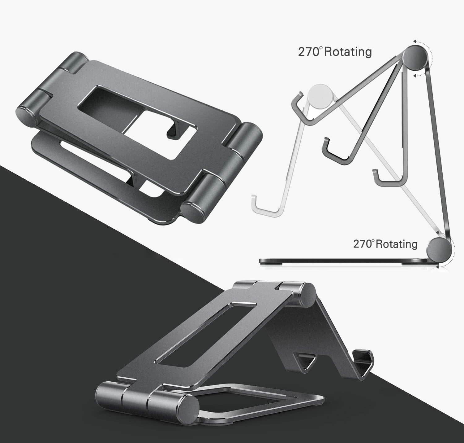 Rotating Mobile Stand  -Adjustable Stand