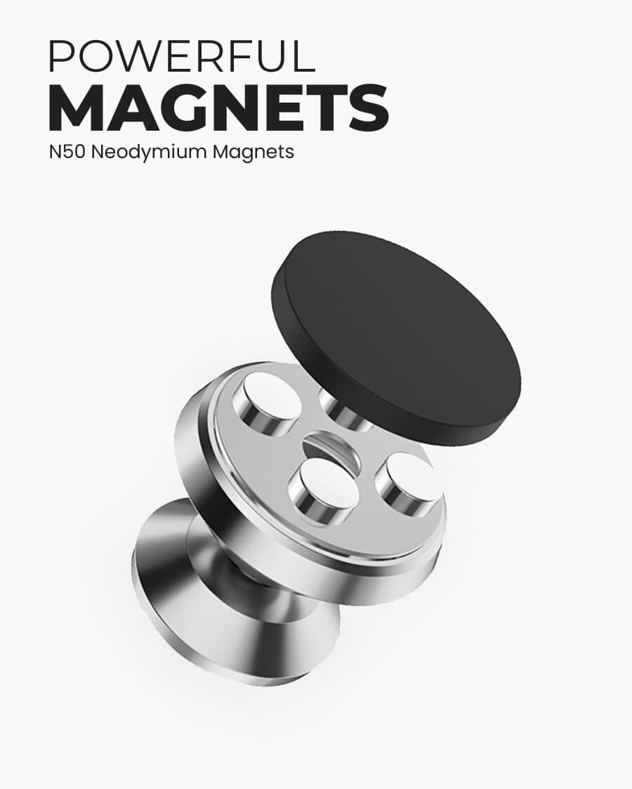 360° Aluminium Rotating Magnetic Phone Holder for Car