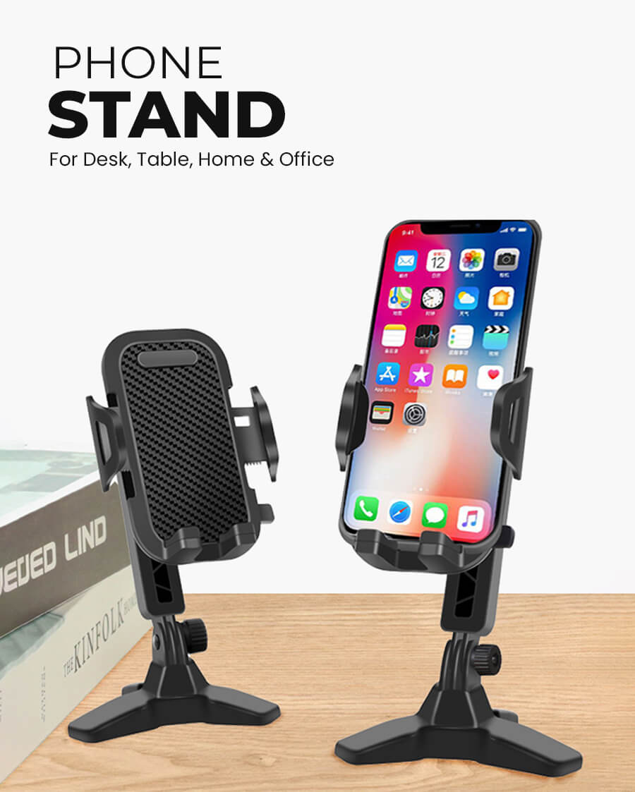 Adjustable Tripod Base Phone Holder Stand