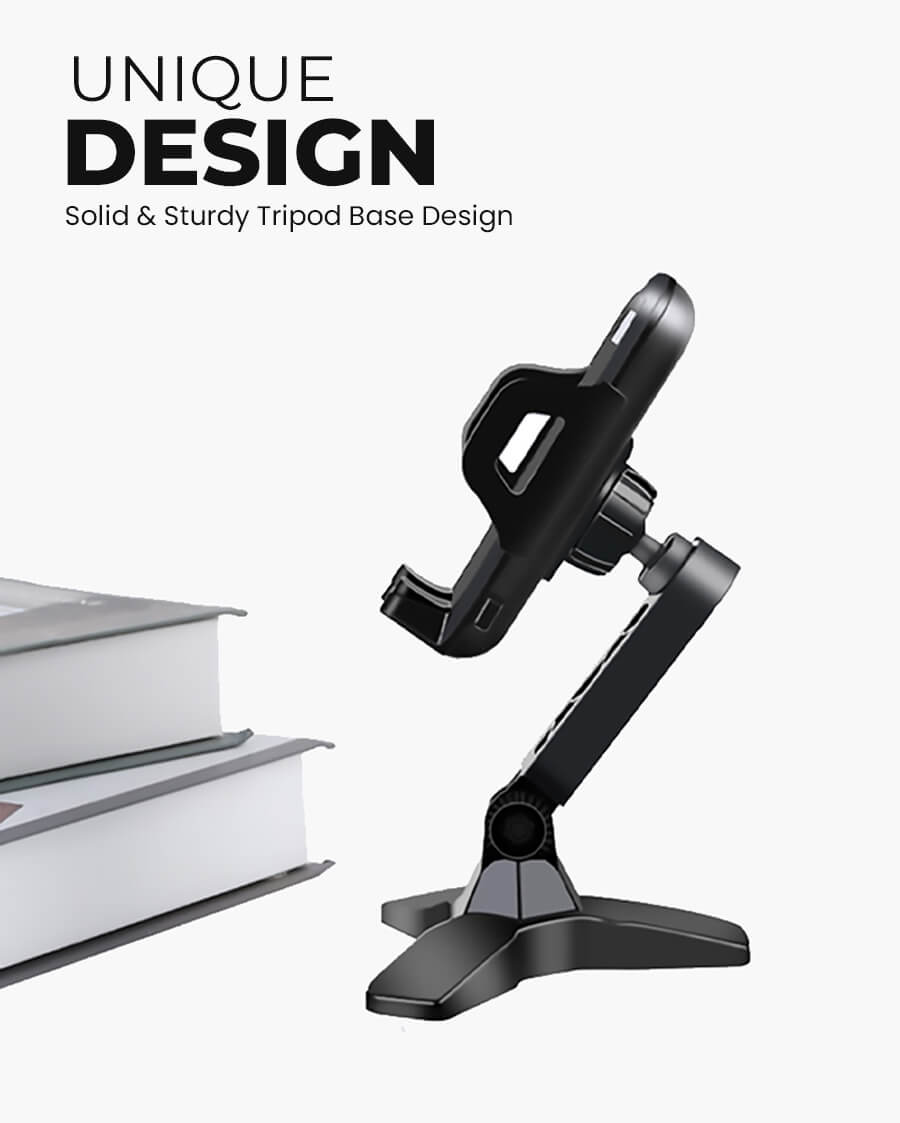 Adjustable Tripod Base Phone Holder Stand