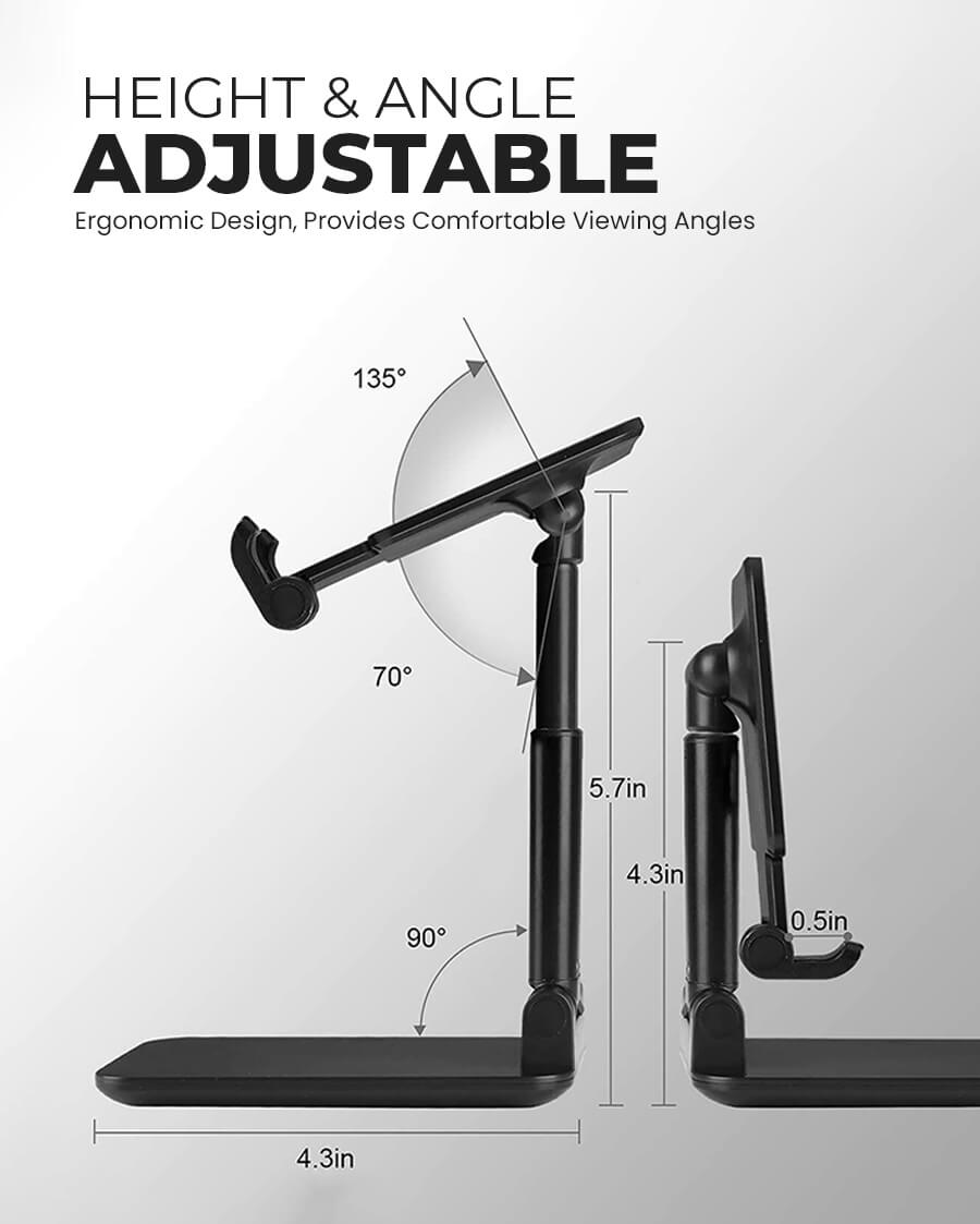 Ultimate Adjustable & Foldable Mobile Phone Tabletop Stand