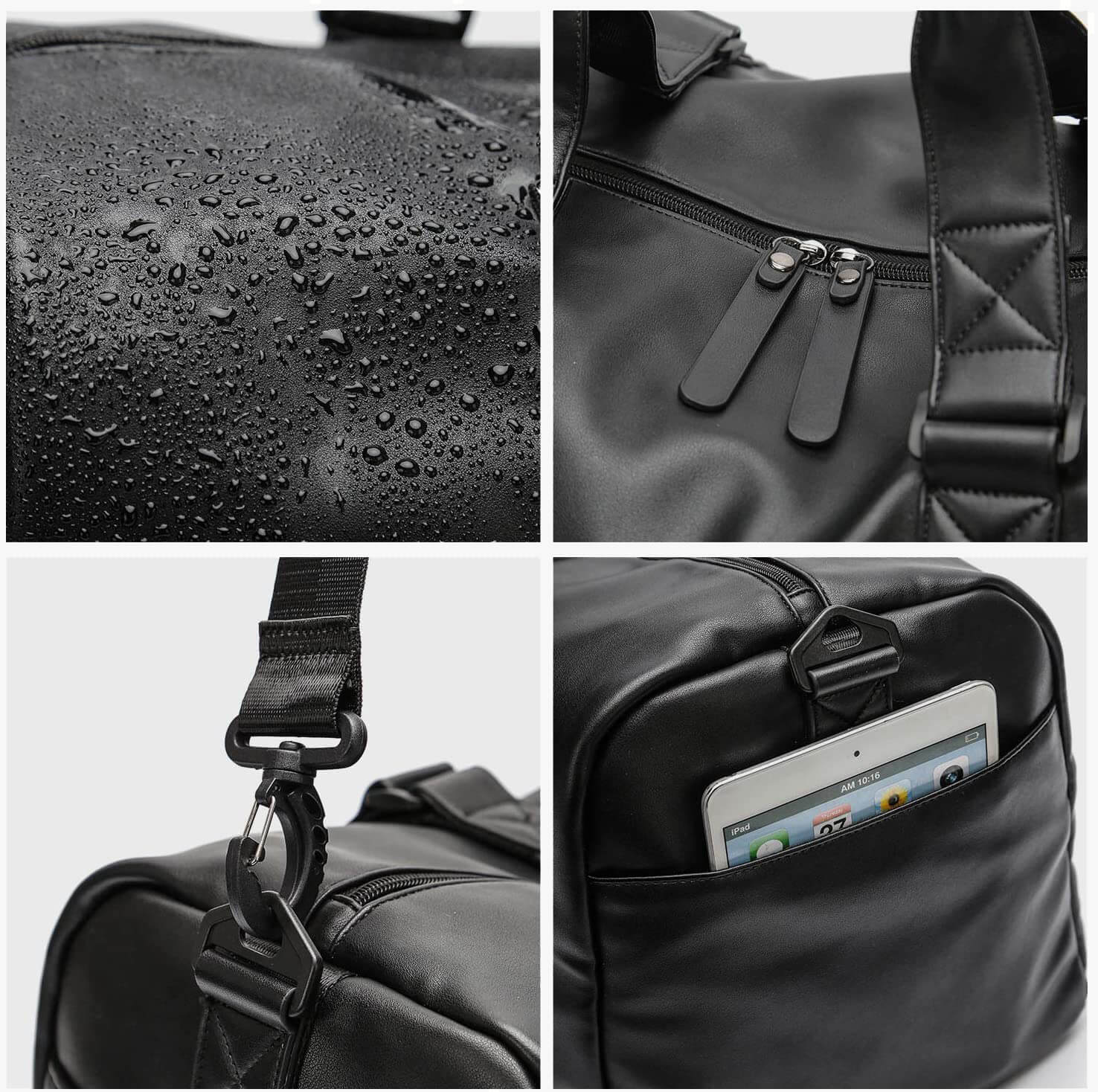 Sports Travel Leather Duffle Bag -Sturdy Material