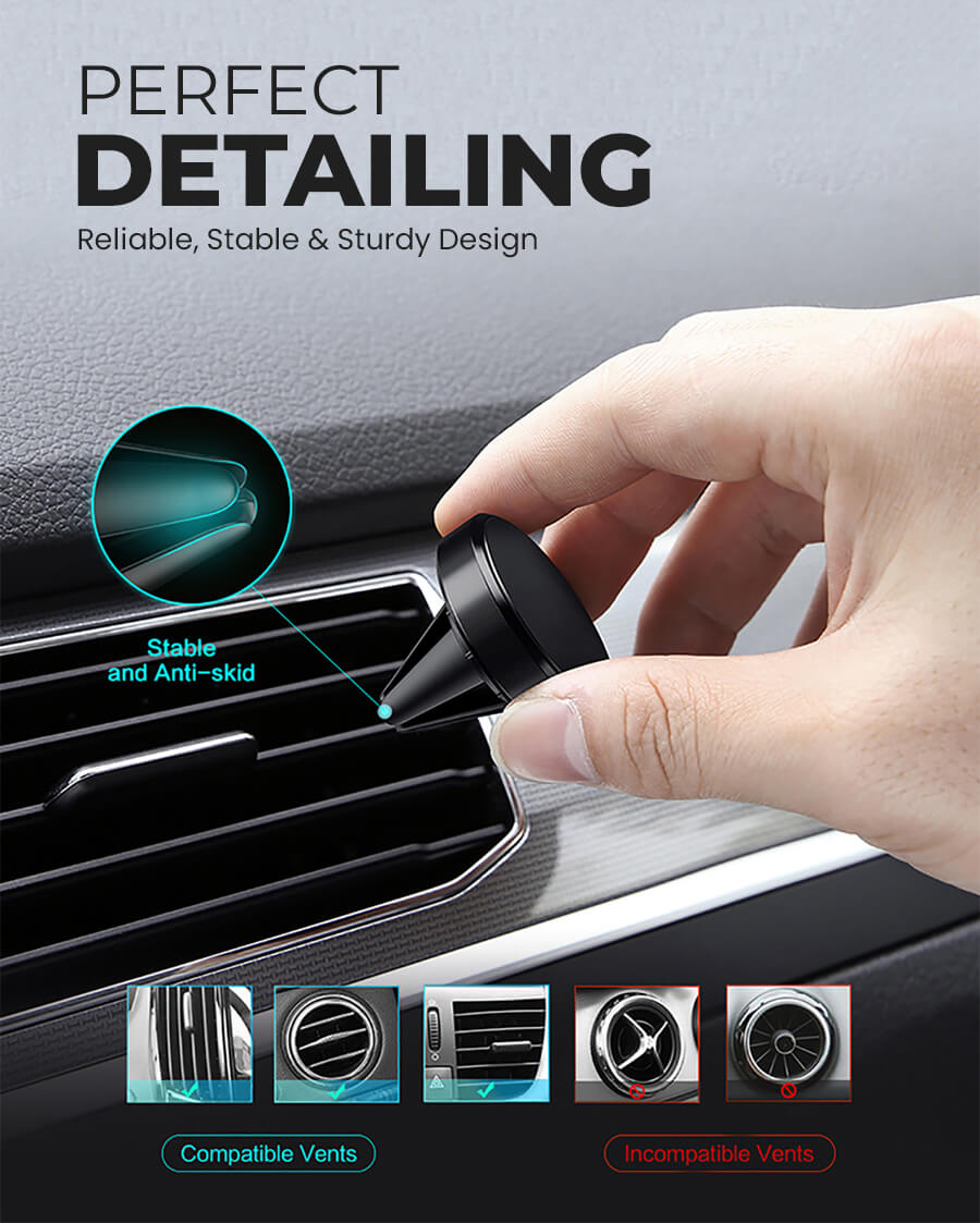 Car Air Vent Magnetic Mount For Mobile - Hiker Store