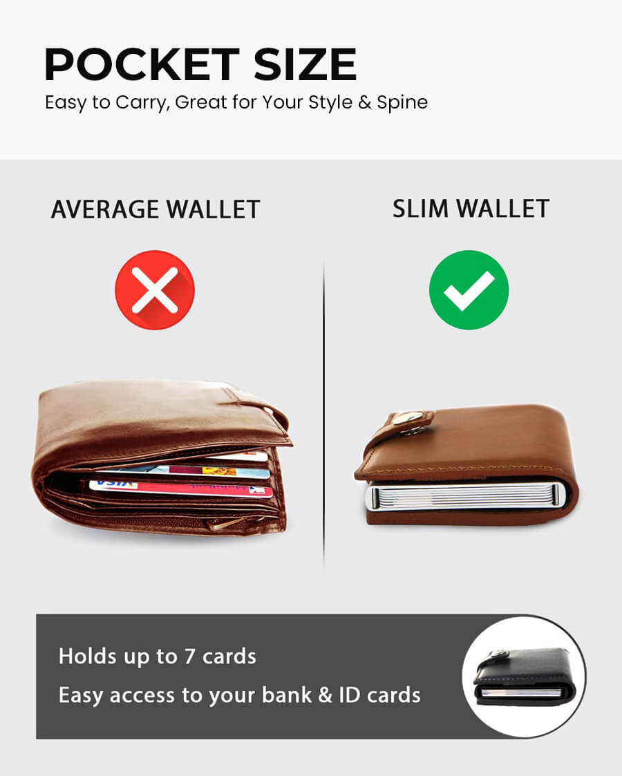 Slim Credit Card Holder Leather Wallet