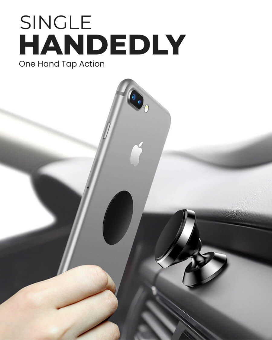 360° Aluminium Rotating Magnetic Phone Holder for Car