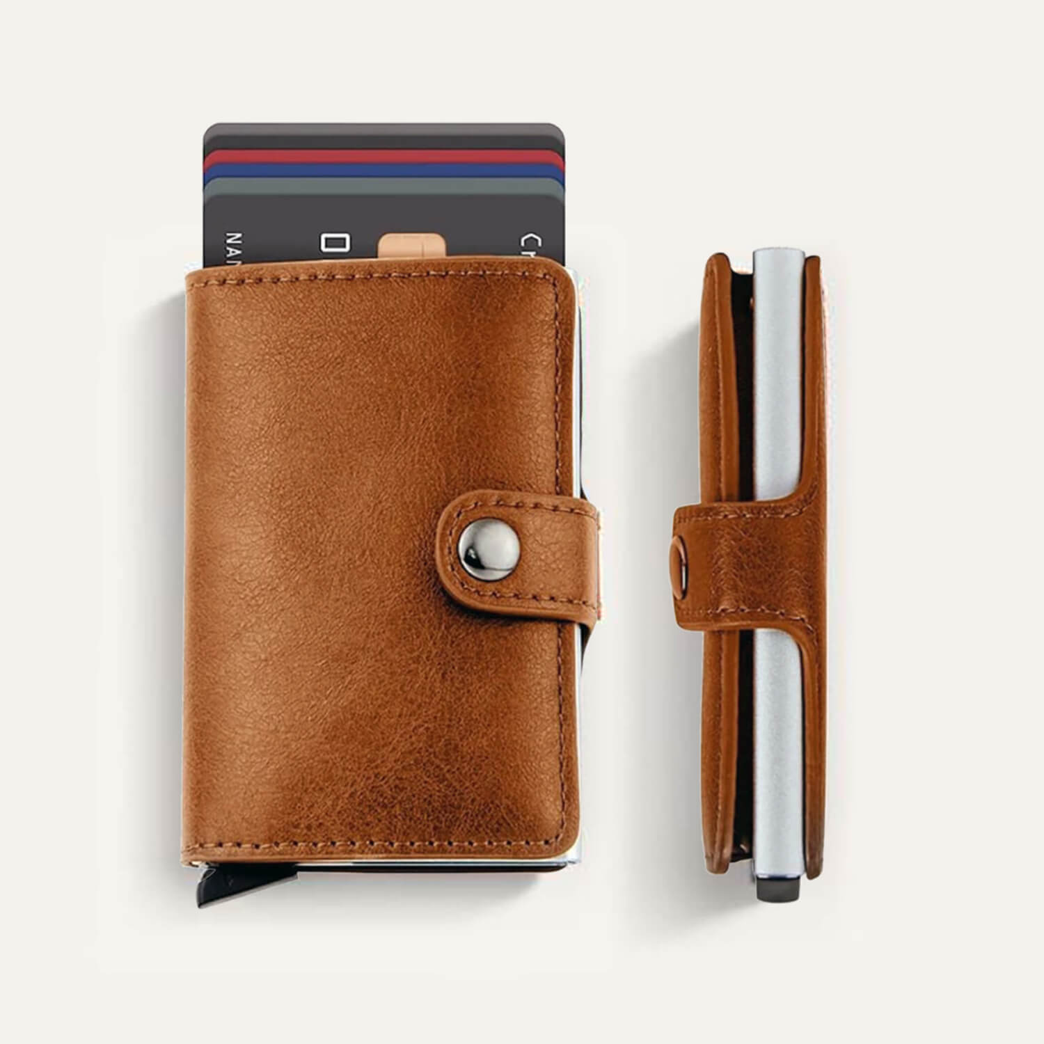 Slim Credit Card Holder Leather Wallet -Minimalist Design